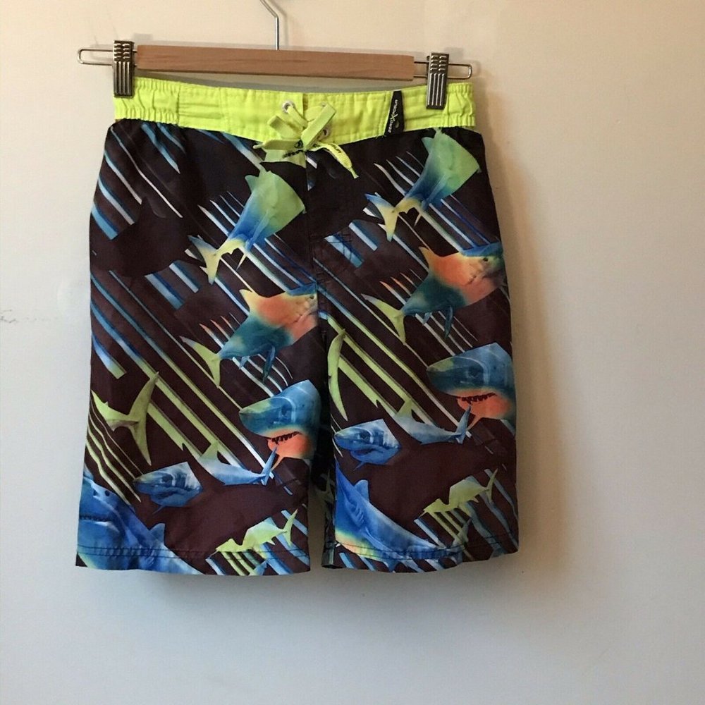 Zero Exposure Boys Youth L 7‎ Mesh Lined Swim Trunk
